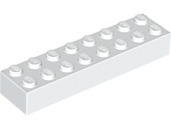 LEGO 3007 BRICK 2x8 biela NOVINKA (5g)