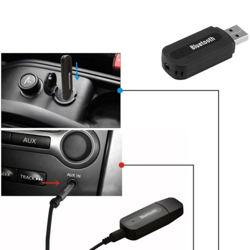 PRIJÍMAČ ZVUKU ADAPTÉR BLUETOOTH USB + AUX