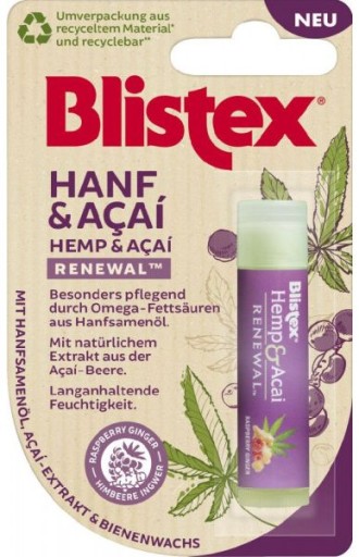 Obnovujúci balzam na pery Blistex Hemp & Acai