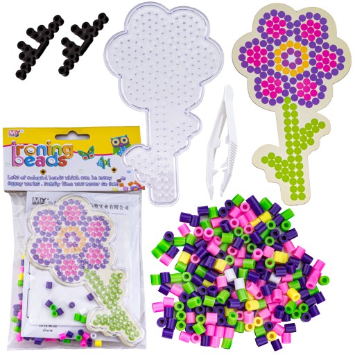 Nažehľovacie korálky FLOWER Žehlička pre deti Šablóna