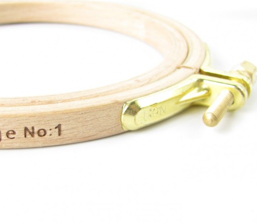 Drevená vyšívacia obrúčka, priemer 10cm, hrúbka 8mm, pevná, Turkish Nurge No.1