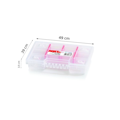 Organizér s vrchnákom 19,5 x 15,5 x 3,5 cm Bezfarebný