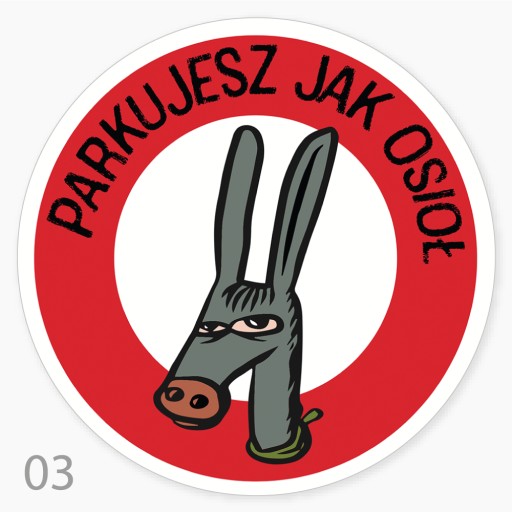 KARNIAKI MIX zlé parkovacie nálepky 60 ks