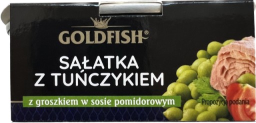ŠALÁT S TUNIAKOM A HRACHOM V OMÁČKE 160G ZLATÁ RYBIČKA