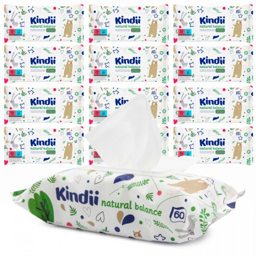 Harper Cleanic Kindii Wipes 60ks Natural Balance