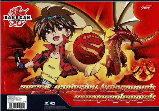 B4 8K BAKUGAN samolepiaci papier na vystrihovanie