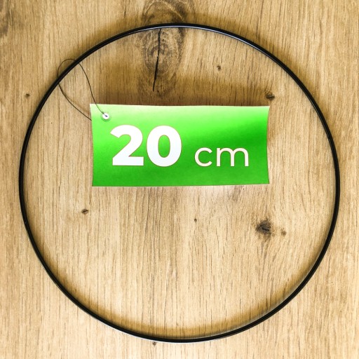 ČIERNA kruhová obruč na lapače snov a makramé, 20 cm