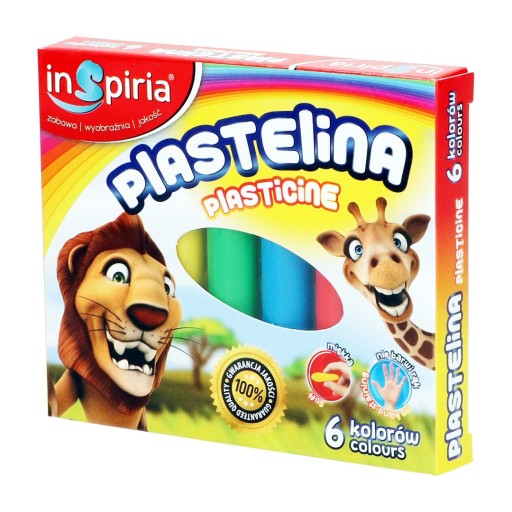 Plastelína pre deti 6 farieb Inspiria Scheme
