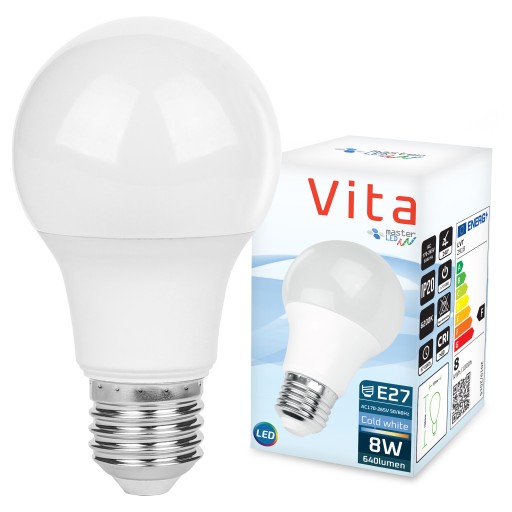 E27 LED žiarovka 2835 SMD 800lm 8W guľa A60 230V