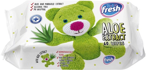 BABY FRESH Vlhčené obrúsky - Aloe - 60 ks.