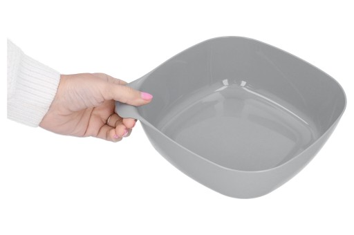 PLASTOVÁ KUCHYŇSKÁ MISKA NA ŠALÁT A ČIPESKY 2L ŠEDÁ VEĽKÁ MISKA DO KUCHYNE