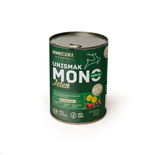 Monoproteín VKRÁTKE KRMIVO PRE PSA JELEŇ 95% UNISZKA MÄSO