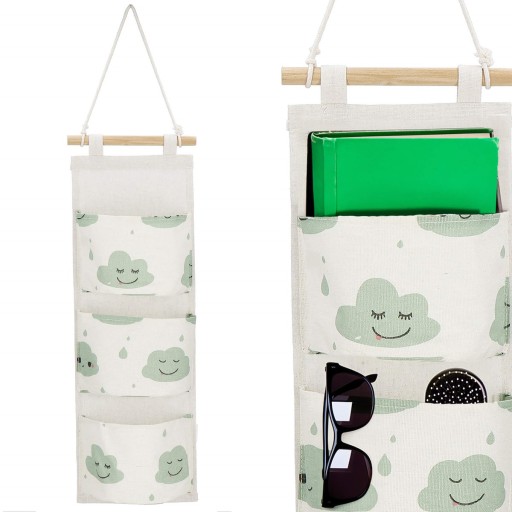 ZÁvesný ORGANIZÁTOR NA NÁSTENNÉ HRAČKY DO KÚPEĽNE 3 VRECKÁ 60x20 cm