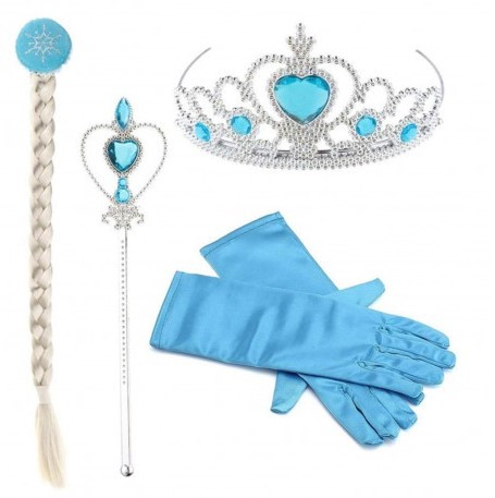 Korunka s vrkočom Elsin prútik Maškarný outfit Elsa