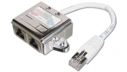 RJ45/2x RJ45 adaptér (zásuvka) tienený AT-AG CX2