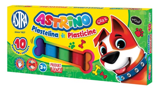 Okrúhla plastelína ASTRA - ASTRINO WOOF - DOGS - 10 farieb