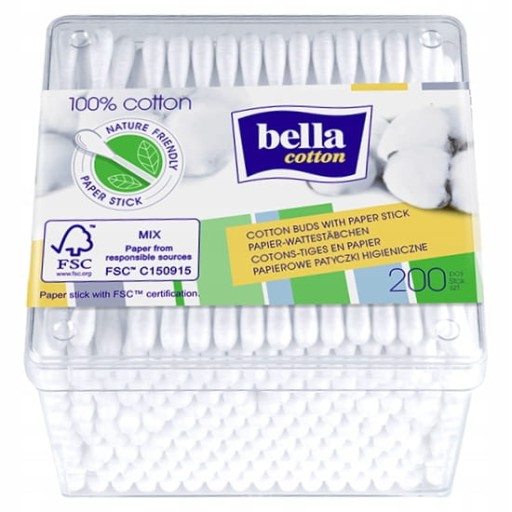 Papierové hygienické tyčinky 200 ks. Bella
