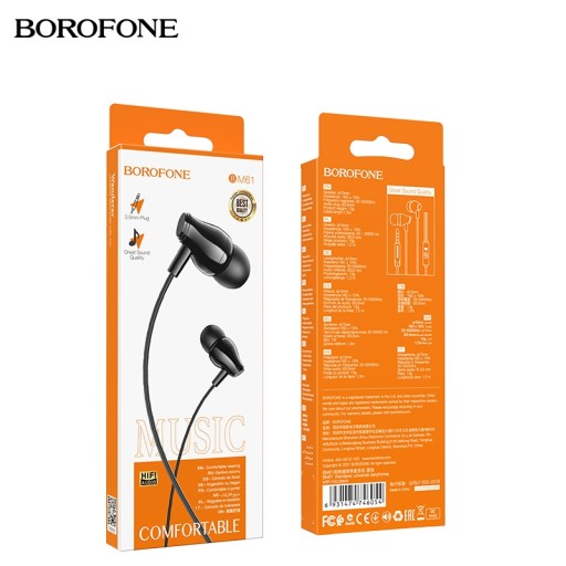 BM61 Jack 3,5 mm audio slúchadlá s mikrofónom NOVINKA