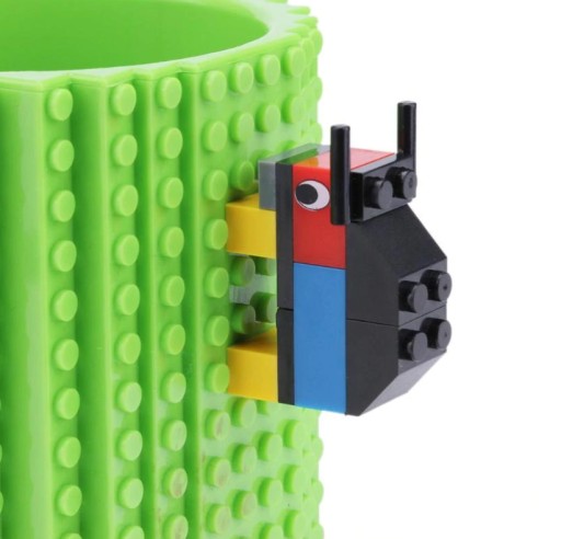 Blokový hrnček + mini sada blokov, zelená