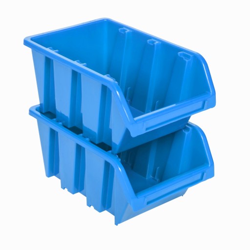 5x odpadkový box dielenský kontajner 80x115x60 modrý