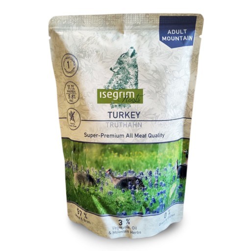 Isegrim Adult Mokré krmivo pre psov Slnečnicový olej Morčacie Salsify 410 g