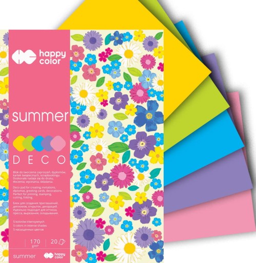 TECHNICKÝ BLOK A4 HAPPY COLOR 20 LIST 5 FAREB 170g/m2 STISKNUTIE
