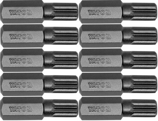 NÁRAZOVÉ BROTY YATO 8x30MM HEX 1/4' SPLINE M8 10KS