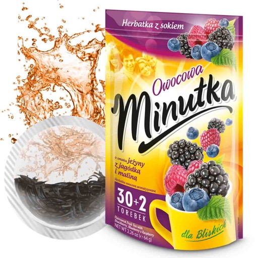 Express ovocný čaj so šťavou černice čučoriedka malina 32 T. Minutka