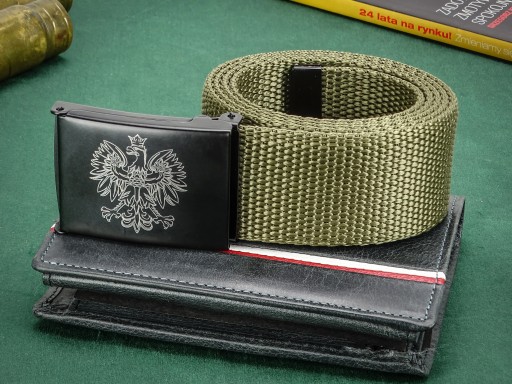 Pánsky opasok na nohavice POLISH Eagle khaki široký