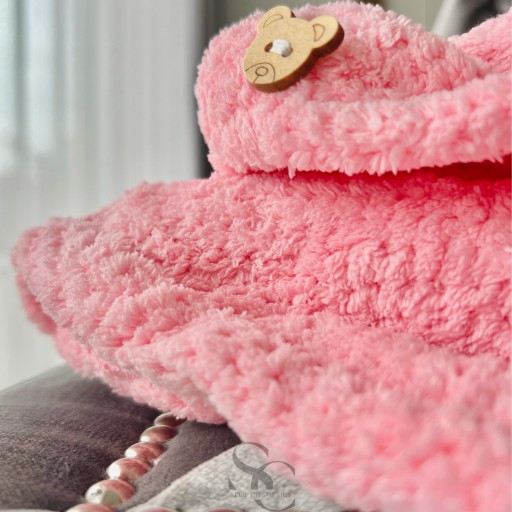 Vlasový turban, mikrovláknový uterák na sušenie, ružová SEOL Cosmetics
