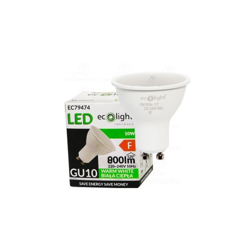 LED ŽIAROVKA 10W GU10 800lm 120° TEPLÁ BIELA FARBA 3000K 1KUS