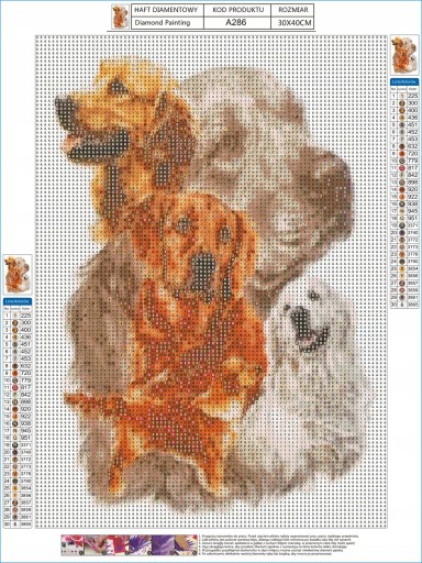 Diamantový obraz VÝŠIVKA DOG DIAMOND DOG Picture 5D diamantový rezací papier