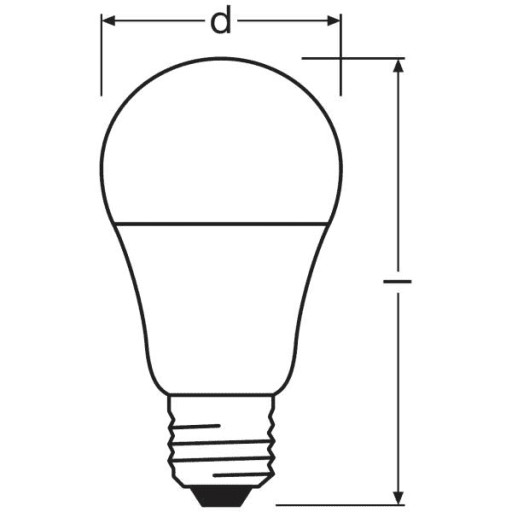 Osram LED žiarovka E27 A60 10W=75W 1055lm 2700K