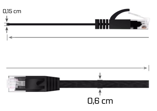 LAN ETHERNET RJ45 UTP CAT6a 6a 2M KÁBL