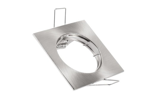 LUMINAIRE + päticová halogénová lampa GU10 strieborná HLINÍKOVÁ zapustená podhľadová