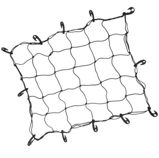 ČIERNA SIEŤ DO KUFRA S HÁČKAMI 75X90 SILNÁ
