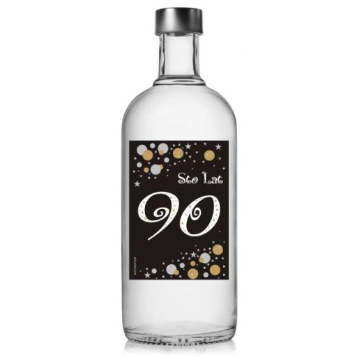 narodeninové etikety na ALCOHOL vodka 90. narodeniny
