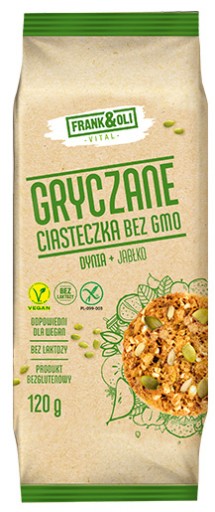 FRANK&OLI POHÁNKOVÉ KUCHYNICE S TEKVICOVÝMI SEMIENKAMI A JABLKOM 120g VEGAN