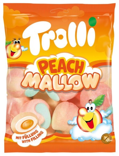 Trolli Peach Mallow broskyňové marshmallows so šťavou 150g