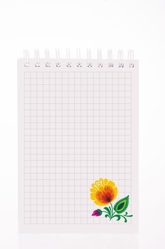 NOTEBOOK A6 FOLK - WZORY ŁOWICKIE - WHITE FOLKSTAR