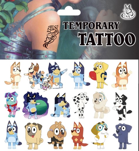 UMÝVAJÚCE TETOVANIE PRE DETI PSA BLUEY BINGO CG437