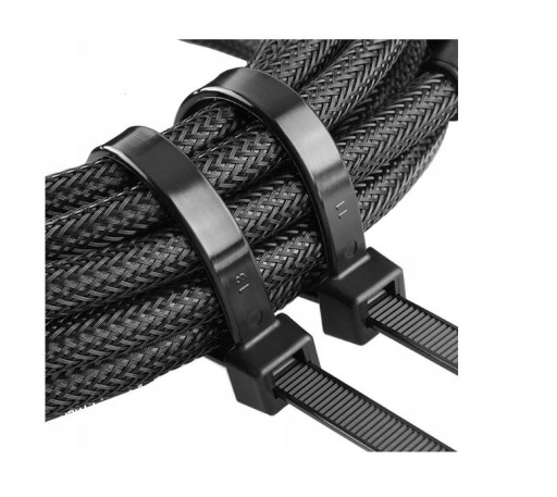 Sťahovacie pásky Sťahovacie pásky Sada 100 kusov Čierna 4,6x250mm