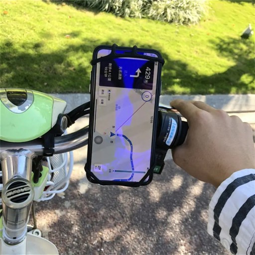 GUMOVÝ DRŽIAK NA TELEFÓN, SMARTFÓN, BICYKEL, MOTOR SKÚTRE, OTOČNÝ O 360°