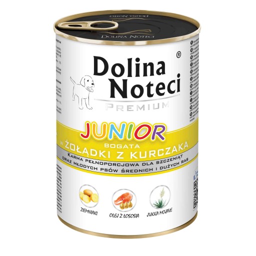 DOLINA NOTECI PREMIUM JUNIOR BOHATÝ NA KURACÍ ŽALÚDOK 400G