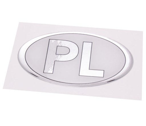 Nálepka so znakom Resin Poland PL Silver 7 x 4