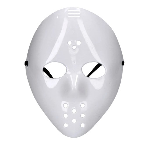 HOROROVÁ MASKA HOKEJISTA JASON VOORHEES, BIELA