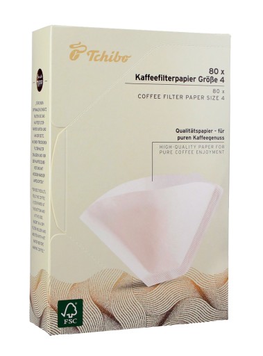 Papierové filtre do kávovaru Tchibo, veľkosť 4 (80 ks)