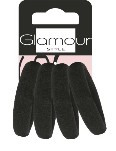 Čierne gumičky do vlasov Balenie 4 gumičiek