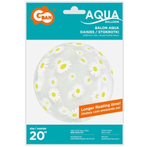Fólia BALLOON DAISIES kvety TRANSPARENT XL