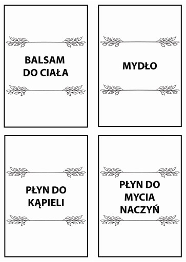 Nálepky na fľaše, kozmetiku, Mydlo, Biele 16 ks